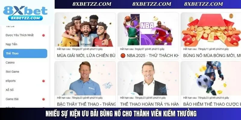 Nhiều sự kiện ưu đãi bùng nổ cho thành viên kiếm thưởng